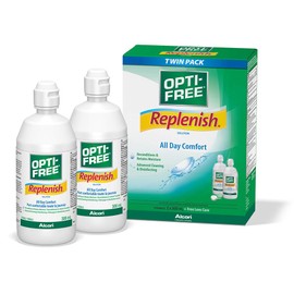 OPTI-FREE OPTI-FREE® Replenish Twin Pack, Multipurpose Contact Lens Solution, 2 x 300 mL