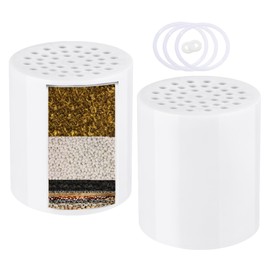Heavy Duty Shower Filter Replacement Cartridge 2 Pcs, Shower Head Filter Refill Cartridge, for Hard Water Chlorine Heavy Metal Impurity, Improve Skin Hair, Fit Any Similar Design Shower Water Filter