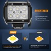 Nilight LED Light Pod with Amber/Black Covers 2PCS 18W 1260LM
