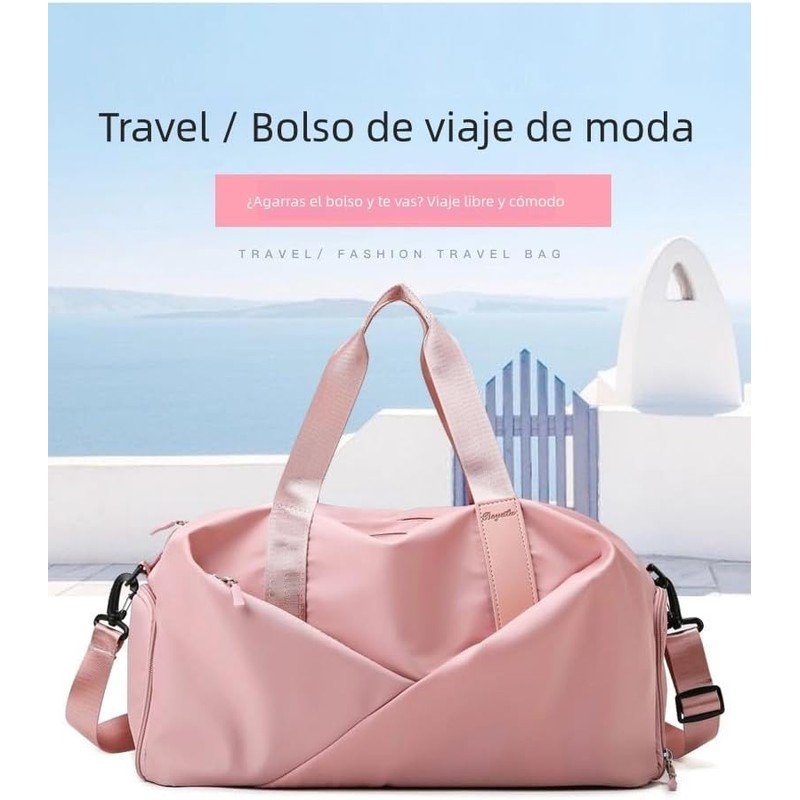 Bolsa Deportiva para Mujer, Bolsa de Viaje Gimnasio Impermeable con