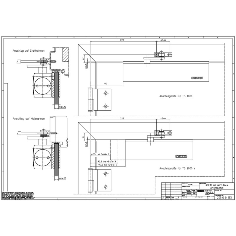 Geze TS 4000 EN 2-6 Door Closer in White without