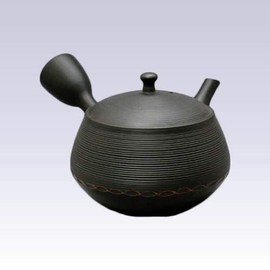 Tokyo Matcha Selection - Tokoname Kyusu teapot - HOKURYU - Ebony Obi - 280cc/ml - Ceramesh [Standard ship by Int'l e-packet: with Tracking number & Insurance]