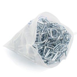 VETAKING Heavy Duty Reusable Buckles with Anti-Slip Coating Sturdy Metal Wire and High Holding Power 100pcs /200pcs Metal Buckles for Plastic Strapping - 3/4'' Strap Width Woven Cord Strapping (100)