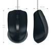 Waytex 65106 USB-Maus, kabelgebunden, schwarz, mit 3 Tasten und optischem