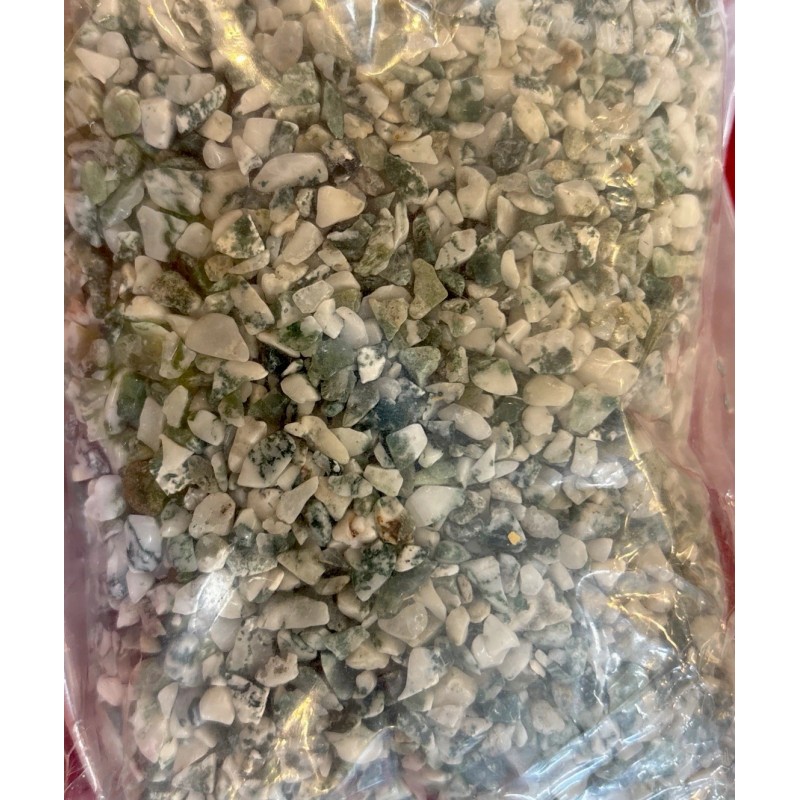 Tree Agate Tumble Polished Chips 5mm - 8mm 1 Ounce