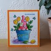 Woodware Francoise Collection-Flower Pot Gnome-Clear Stamp, A6