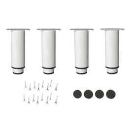 MOBILIARIOCLICHI - Furniture Legs, Metal Legs Adjustable in Different Heights and Colours, Suitable for Any Type of Furniture (4 Pieces, 12 to 18 cm, White)