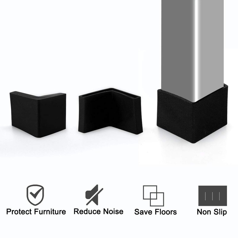 sourcing map 50mm x 50mm Angle Iron Foot Pads L
