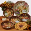 Certified International Harvest Blessings 8.5" Salad/Dessert Plate, Multicolor, Medium, Set