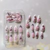 Bow Press on Nails Almond Medium Fake Nails with Love