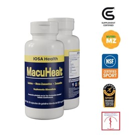 Macuhealt 30 cápsulas | Suplemento ocular con luteína, zeaxantina y meso-zeaxantina | Fórmula clínica para salud visual | 1 mes de uso