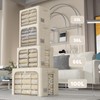 FHSQX 6 Pack Clothes Storage Bins with Metal Frame Foldable