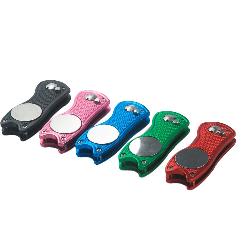 Hauni Stainless Steel Golf Divot Repair Tool Switchblade Foldable Golf