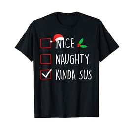 Nice Naughty Kinda Sus Christmas Family Matching T-Shirt