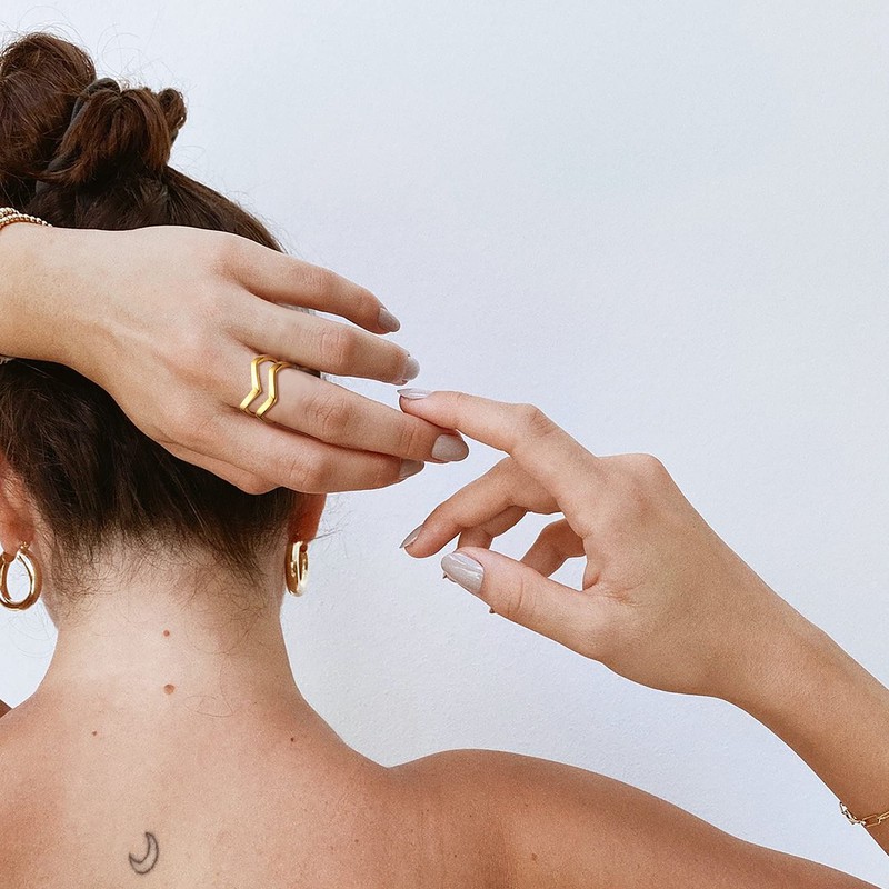 VNOX Stainless Steel Double Chevron Ring,Stackable Open Link Thumb Ring