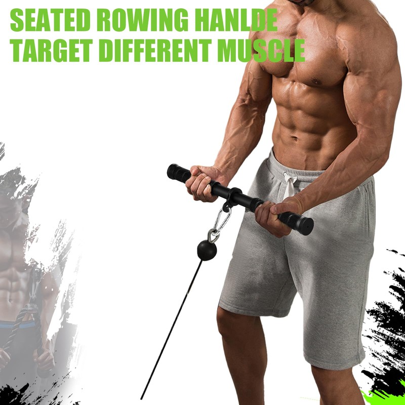 Tricep Pressdowns Straight Bar Cable Attachment ，360 Degree Rotating Bicep