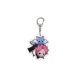 EBTY DREAMS Inc. - Set of 1 Fairy Tail Acrylic Keychain Natsu Dragneel, Happy