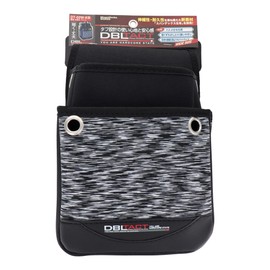 Sankyo Corporation DBLTACT Spandex Series Waist Bag, 2 Tiers, Large, Black, DT-02W-KB