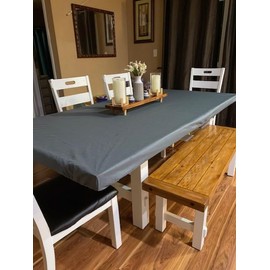 Simpl3 Covers Fitted Rectangle Kitchen Table Cover (Slate-Grey, 72 inches x 40 inches)
