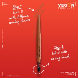 NYX Professional Makeup Eyeliner for Smokey Eyes, Vegan Formula, Epic Smoke Liner, Fired Up (Orange)