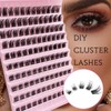 MIAOJIE 속눈썹 클러스터 120pcs 8-16mm 개별 자연 모양 D 컬