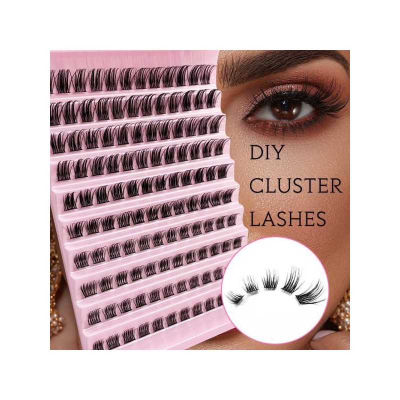 MIAOJIE 속눈썹 클러스터 120pcs 8-16mm 개별 자연 모양 D 컬