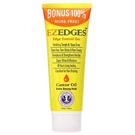 EZEDGES EDGE CONTROL GEL Extra Strong Hold (Castor Oil), 4 oz.