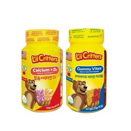 (꾸미바이트)릴크리터스 꾸미바이트 어린이 비타민 1병+꾸미베어스 칼슘비타민D 1병 (Kumi Bites) Lil' Creators Kumi Bites Children's Vitamins 1 Bottle + Kumi Bears Calcium Vitamin D 1 Bottle
