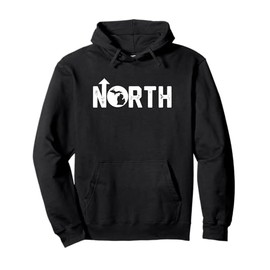 Vintage Up North Michigan Distressed Text State Map Pullover Hoodie