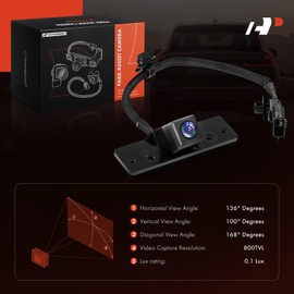 A-Premium Park Assist Camera Rear View Backup Reverse Camera Compatible with Select Nissan Models - 2017-2023 Titan, 2016-2023 Titan XD Fit Without AVM (Around View Monitor) - Replace# 28442EZ00A