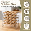 Herogo 5-Tier 15" x 10" Cooling Rack, Stainless Steel Baking