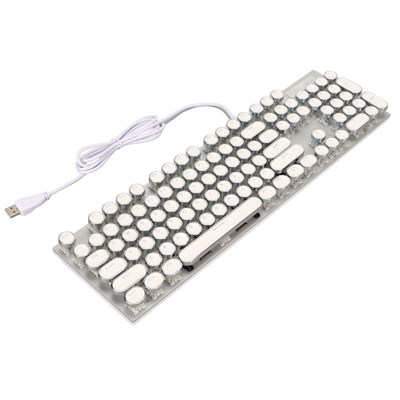 Blue Switch Mechanical Keyboard 104 Keys Backlight Ergonomic Retro Steampunk