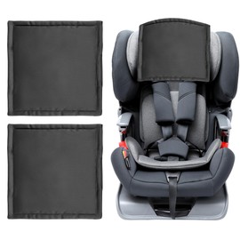 Silk Head Carseat Cover for Babies: Sprouterie Satin Head Cover for Baby Car Seat Canopy Headrest Protector for Boys Girls Infant Sleeping Hair Protection Black 2pcs