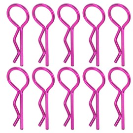 RiToEasysports 10Pcs Metal RC Car Shell Clips (Purple) for 1/5 1/6 1/8 1/10 RC Car