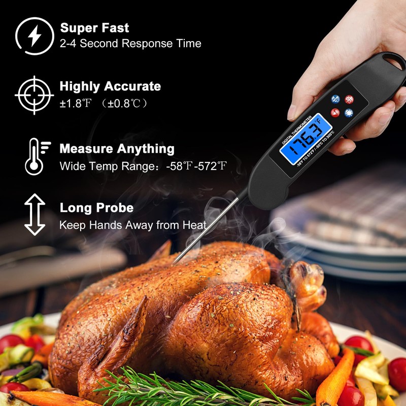 Awaiymi 3PCS Digital Talking Thermometer for The Blind, Waterproof Instant