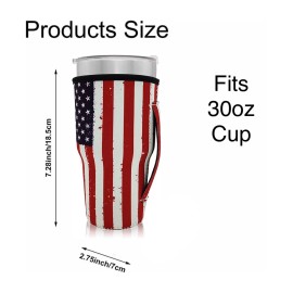 Unbranded Tumbler Koozies Sleeve Fits 30oz Tumbler - US Flag