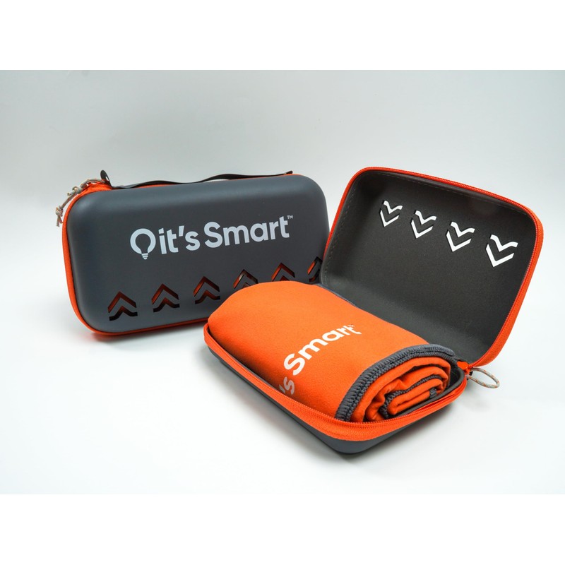 it's Smart Microfibre Travel Towel Orange (Medium) 140cm x 70cm