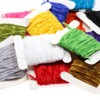 12 Pieces Cards 60M Worms Rayon Yarn Tinsel Chenille Floss
