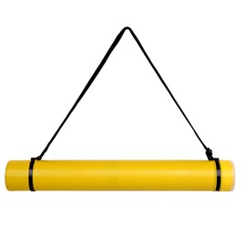 TRANSON Durable Poster Storage Tube with Straps 24"-40" Extendable for Blueprints, Artwork, Maps, Posters Color Yellow