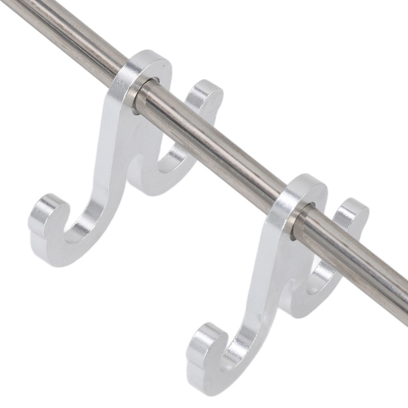 Retractable Clothes Rack Black Foldable Design Aluminium Wall Mounted Clothes