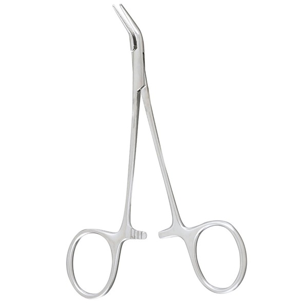 Surgicalonline Dental Hemostatic Forceps Halstead Mosquito 5" Jaws 45 Degree Angled On Flat Extra Delicate.