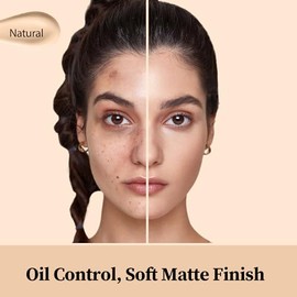 Base Maquillaje Líquida Mate Impecable Cobertura Total Aceite Fórmula Hidratante Larga Duración Todo Tipo Piel 105
