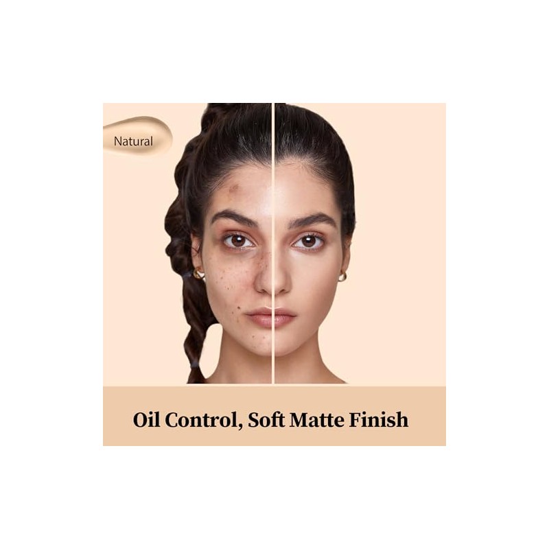 Base Maquillaje Líquida Mate Impecable Cobertura Total Aceite Fórmula Hidratante