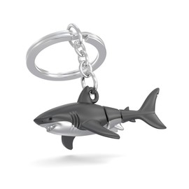 O meta[l]morphose METALMORPHOSE Shark Keyring - Sea Creatures - Gift for Men and Women, Black, One Size, Novelty, black, Novelty