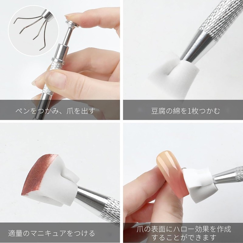 AAGWW Makeup Nail Sponge Nail Sponge Clip Uniform Coloring