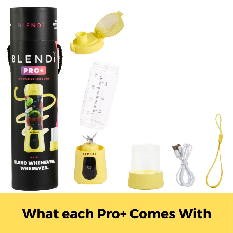 Blendi Pro Plus Black Portable Personal Blender - Yellow