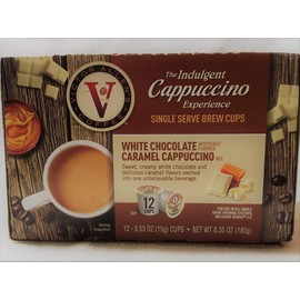 Victor Allen Indulgent White Chocolate Caramel Cappuccino Single Serve Cups - 12 Count