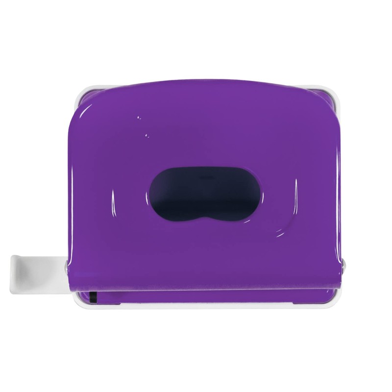 Idena 11536 Metal Hole Punch, Stop Rail with Format Display,
