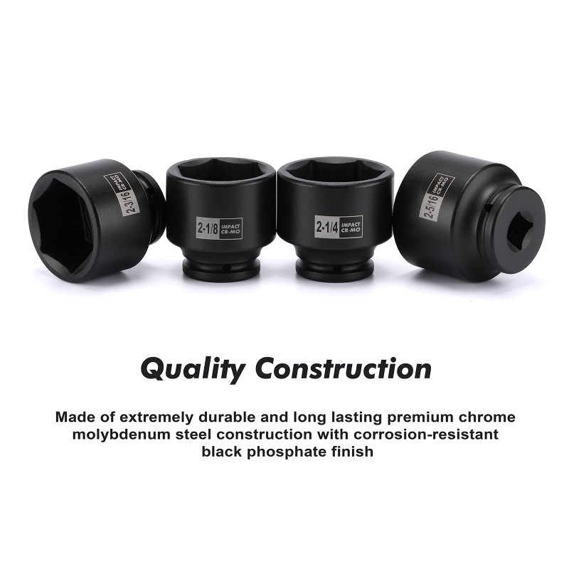 Focus Tool 9PCS 3/4" Drive Spindle Axle Nut Impact Socket