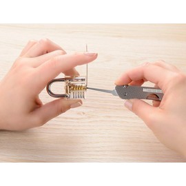 AGT Lock Pick: Set of Lock Picking Tool with Practice Lock (Lock Pick Set with Practice Lock, Lock Pick Lock, Experiment Box)